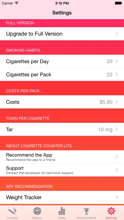 Cigarette Counter Lite - How much do you smoke? screenshot-4