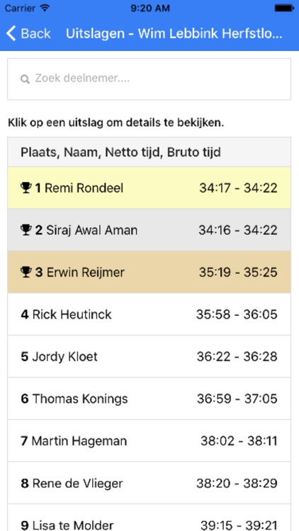 Hardloopuitslagen.nl