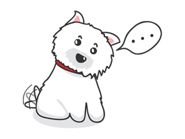 Make your conversations cuter with these White Terrier Dog Stickers