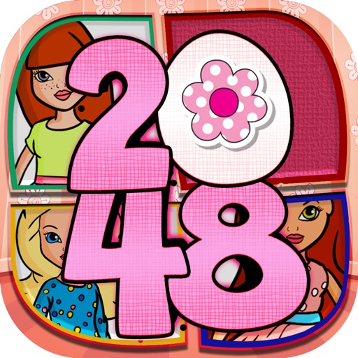 2048 + UNDO Number Puzzles Games “ Moxie Girlz Edition ” icon