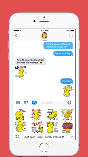 Just Bean Happy: #1 English and Japanese stickers(圖1)-速報App