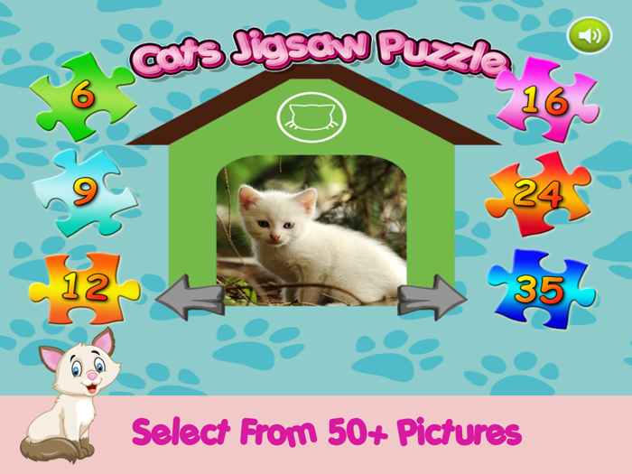可爱 小猫 猫 拼图 难题 游戏 对于 童装