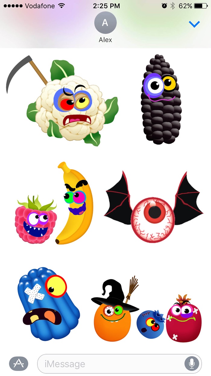 Halloween Funny Food Animated sticker pack free