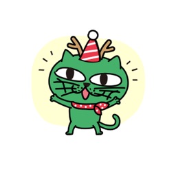 Greeny The Cat - Christmas stickers pack