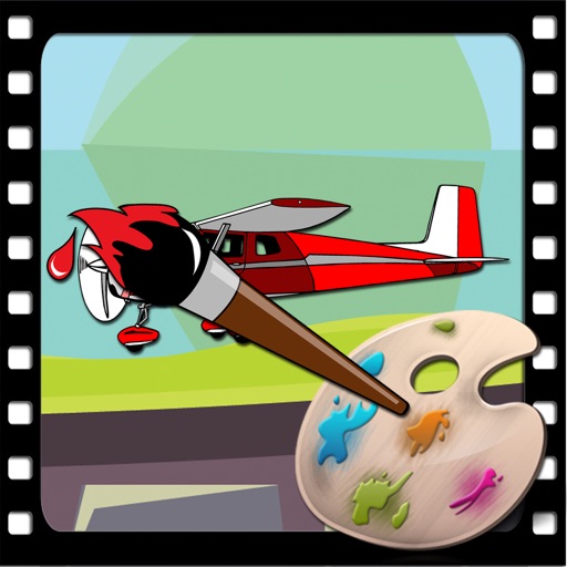 Coloring Games Plane Version Icon