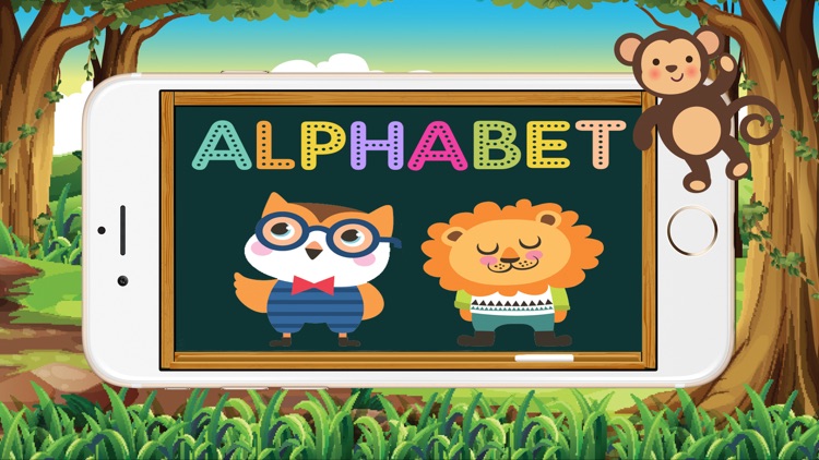 ABC Animals Alphabet Tracing Flash Cards for Kids