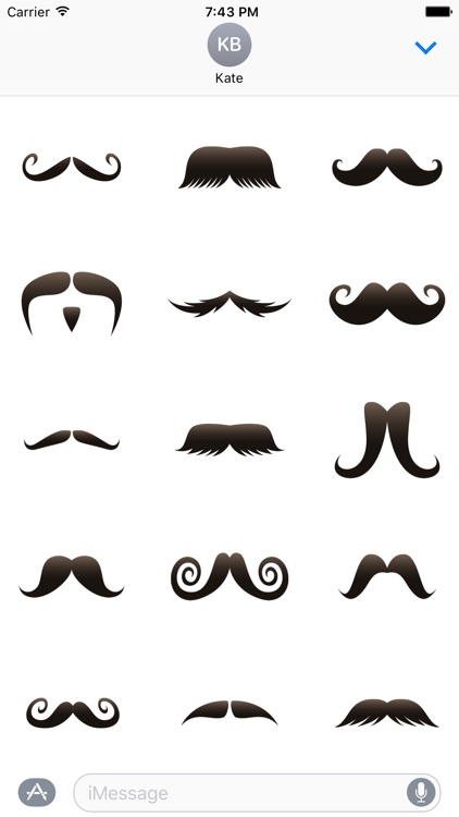 Moustache Photobomb Stickers for November