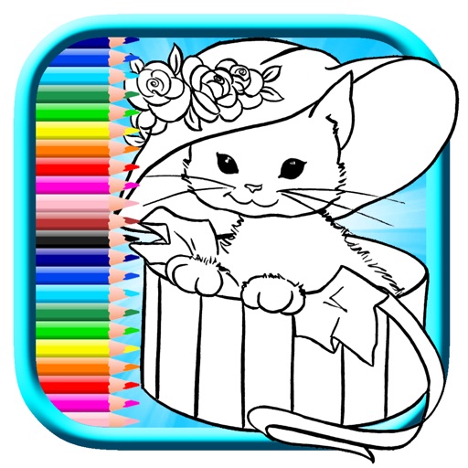 Cat Coloring Book Paint Game For Kids