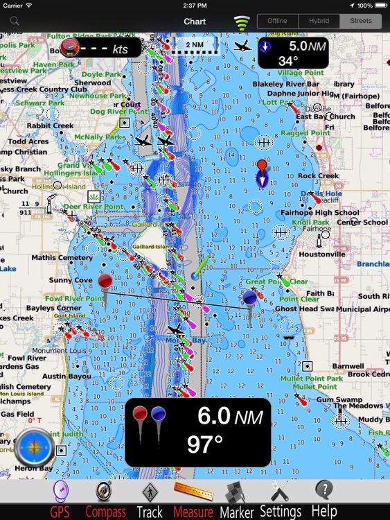 Alabama GPS Nautical Chart Pro