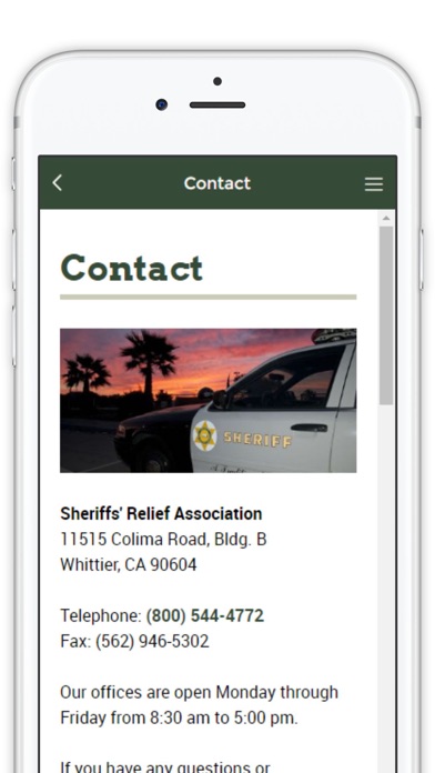 Sheriffs' Relief Association screenshot 2