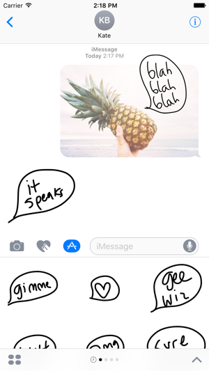 Message sticker pack - text stickers for