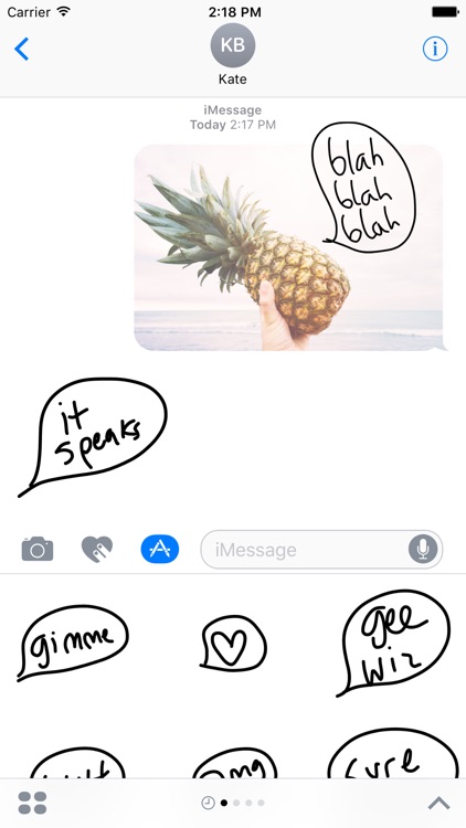 Message sticker pack - text stickers for iMessage