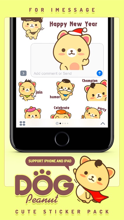 Peanut Dog Sticker - Cute Emotional & Xmas Emoji screenshot-3