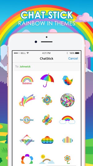 Rainbow Emoji Stickers Keyboard Themes ChatStick(圖1)-速報App