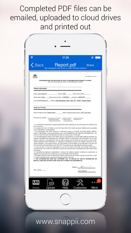 Health Insurance Authorization and Compliance Form screenshot-3