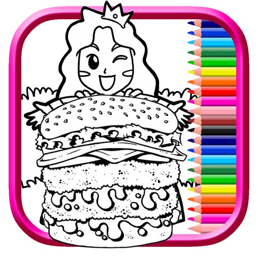 Burger Sofia Girl Cooking Coloring Book Game Icon