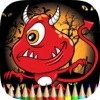 The Ghost Coloring Book Free Games HD: Learn to draw and color a devil, witch, skull and more