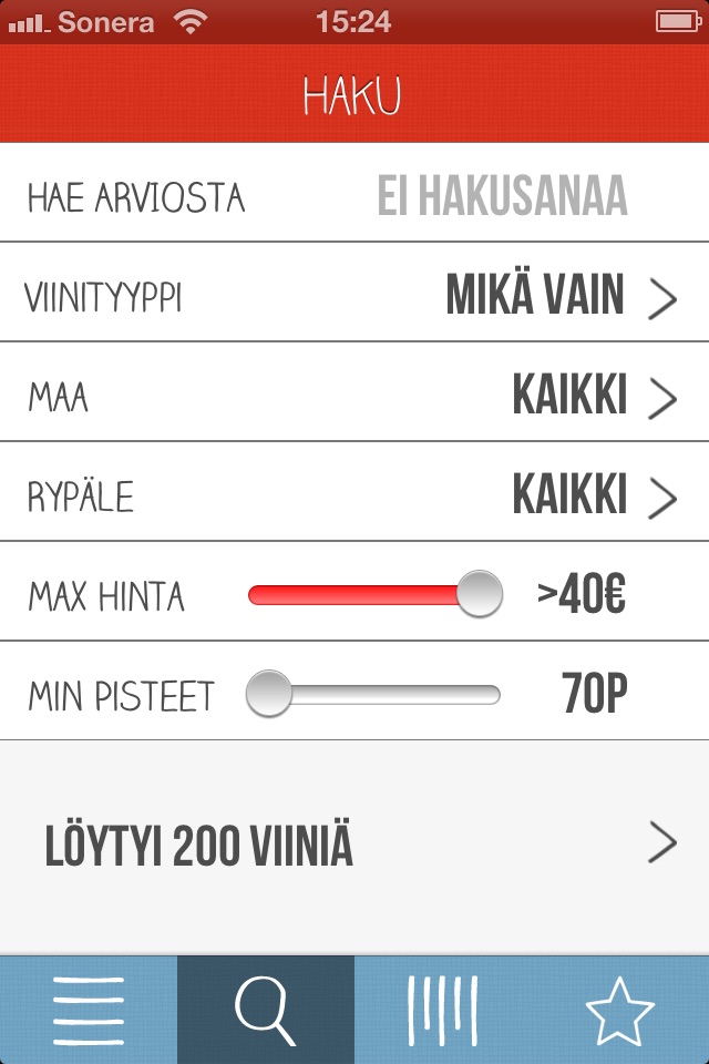 Viiniopas screenshot 2