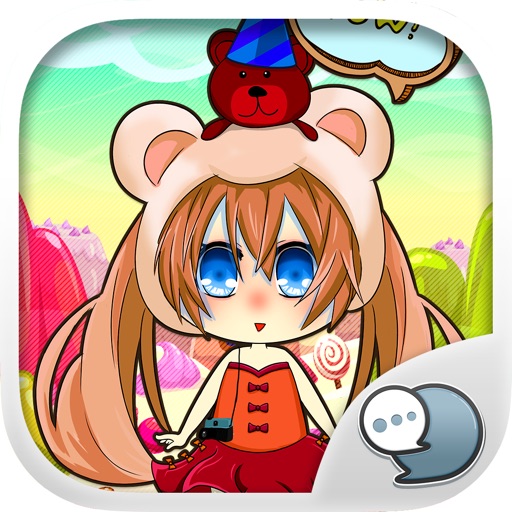 Anime Girls Emoji Chibi Stickers Themes ChatStick iOS App