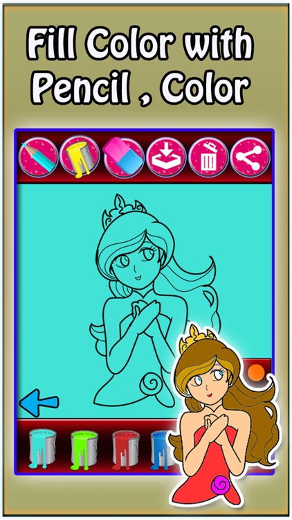 Princess Coloring Book For Kids & Adults screenshot-3