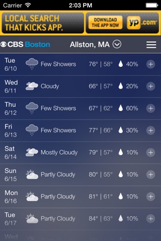 CBS Boston Weather screenshot 3