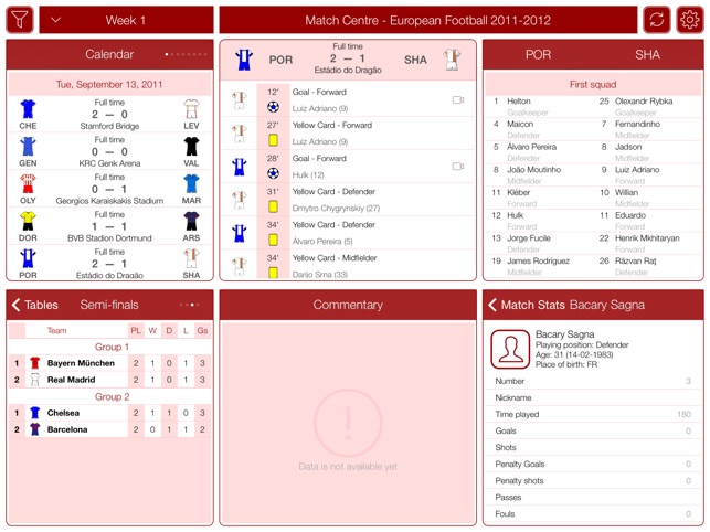 European Football 2011-2012 - Match Centre(圖3)-速報App