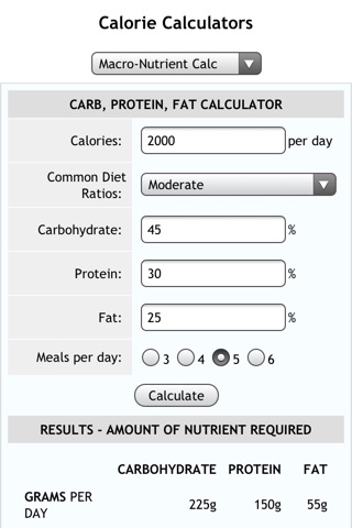 Calorie Calcs screenshot 3
