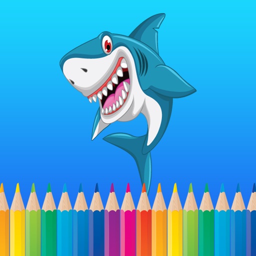 Under the Sea  Animals Coloring Book for Kids Free Icon