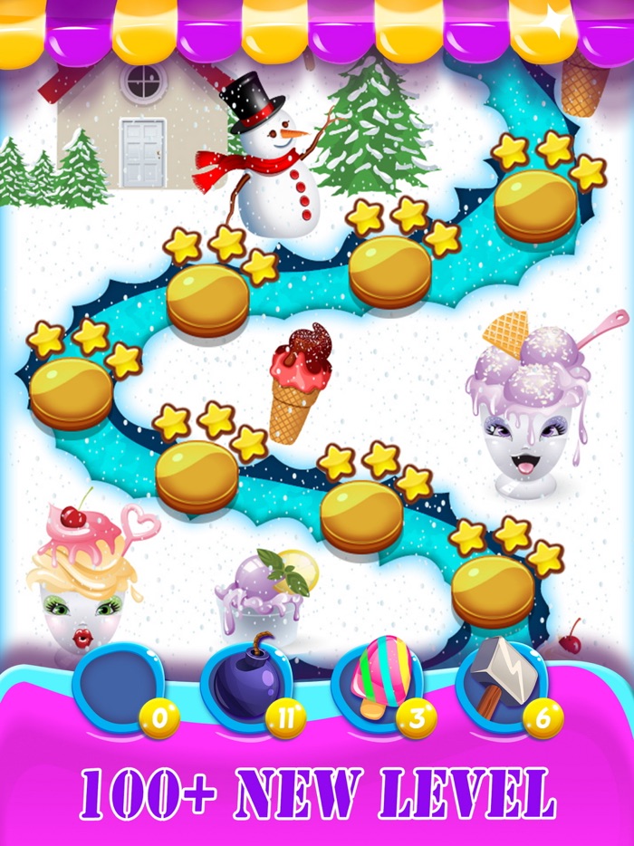 Frozen Ice cream bar - Candy match 3 puzzle game