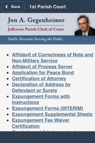Jefferson Parish Clerk of Court screenshot 2