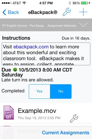 eBackpack screenshot 4