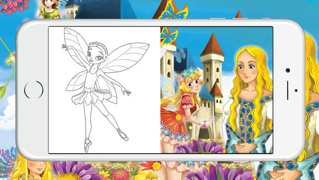 Solve Fairy & Princess Cartoon Coloring Book Kids(圖2)-速報App