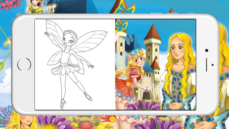 Solve Fairy & Princess Cartoon Coloring Book Kids