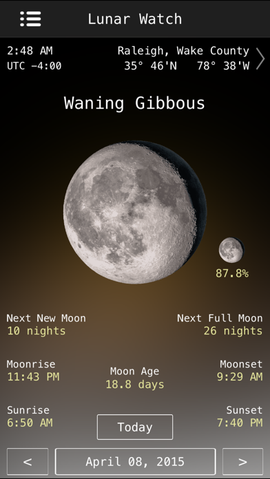 How to cancel & delete Lunar Watch Full moon calendar from iphone & ipad 4