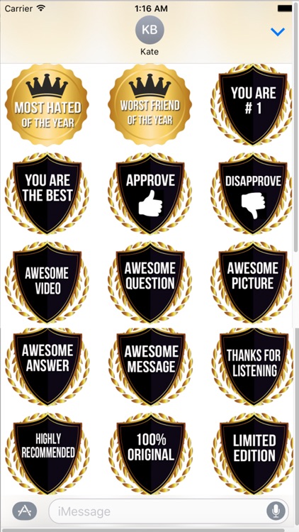 Funny Awards -Stickers Pack for iMessage