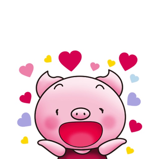 Pinky Pig Stickers - Funny Piglet Emoji