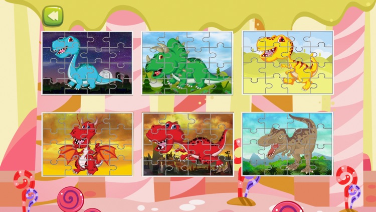 Dinosaur Jigsaw learning easy kids games for 4 yr