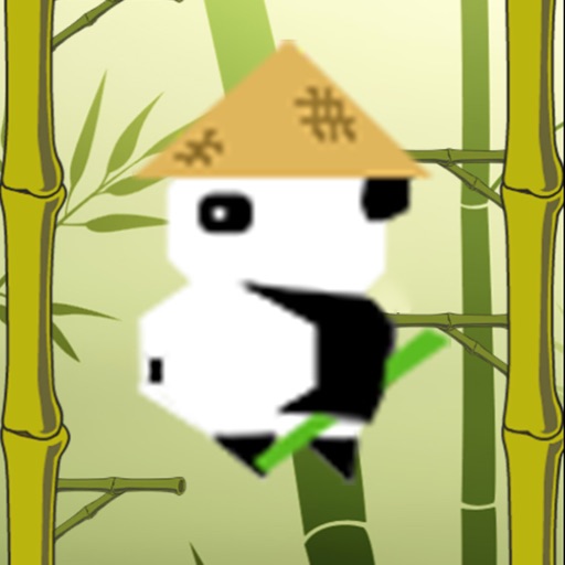 Panda cheer through bamboo-Panda icon