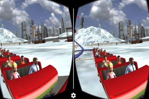 VR - Winter Tourist Roller Coaster Simulator Free screenshot 4