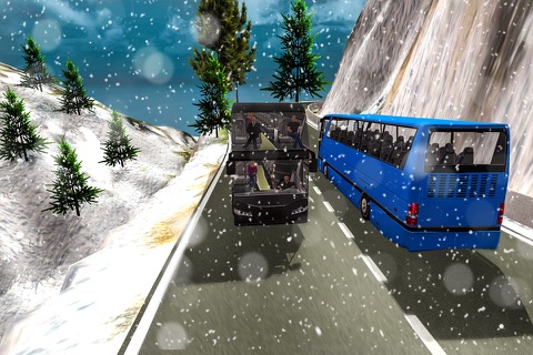 Extreme Tourist Snow Coach Bus Driver Simulator 3D screenshot 4