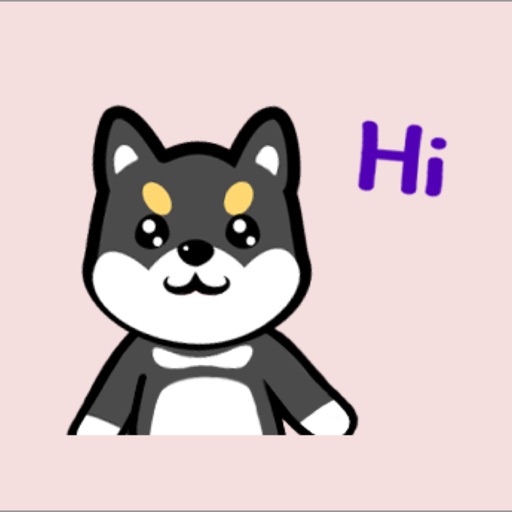 Animated Black Shiba Dog icon