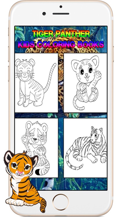 Tiger Panther Cartoon Toddlers Kids Coloring Books
