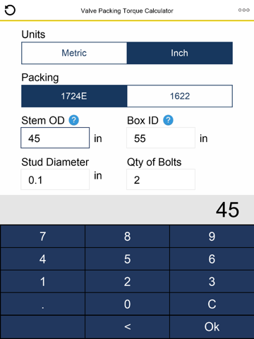 Valve Torque Calculator - náhled