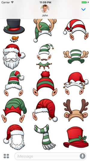 Santa Hat - Stickers for iMessage(圖2)-速報App