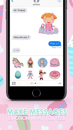 Pastel Emoji Stickers Keyboard Themes ChatStick(圖2)-速報App