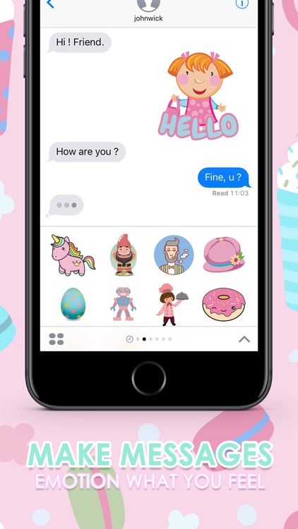 Pastel Emoji Stickers Keyboard Themes ChatStick