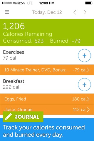 Calorie Counter,Dining Out,Food,Exercise screenshot 3