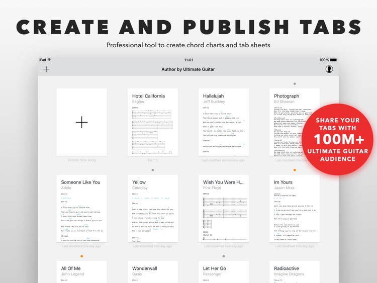 Author - create and edit tabs
