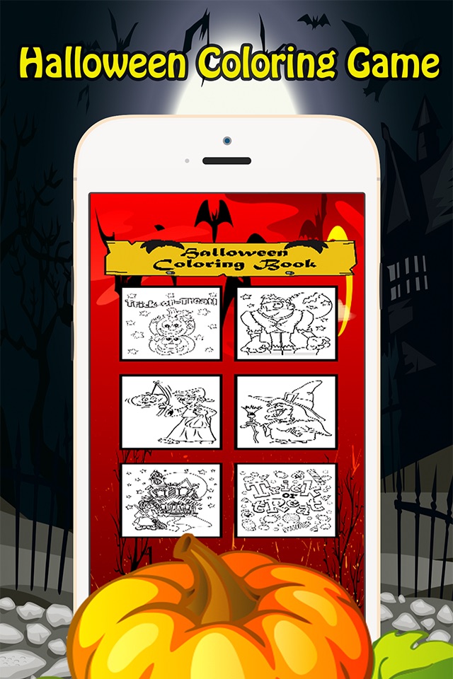 Halloween Coloring Book Pages Kids Trick or Treat screenshot 3