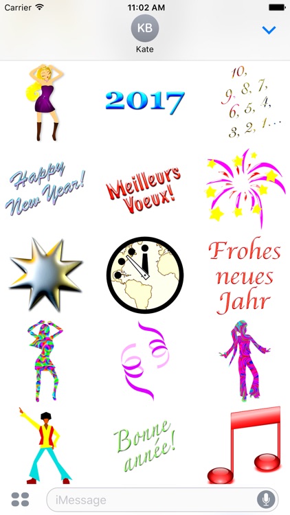Happy New Year 2017 • 80 stickers for iMessage screenshot-3